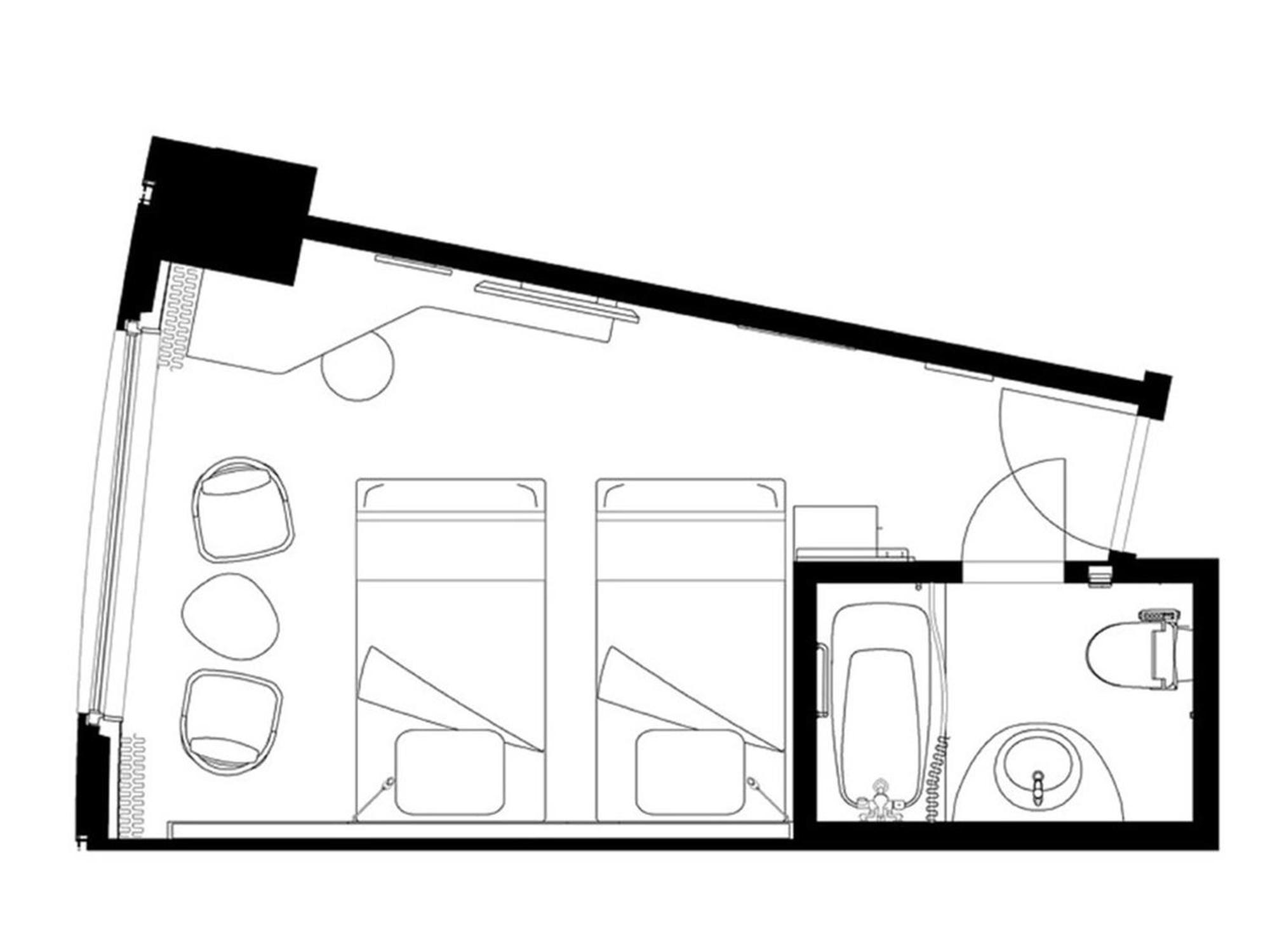 Sapporo Prince Hotel Δωμάτιο φωτογραφία A floorplan of a typical room